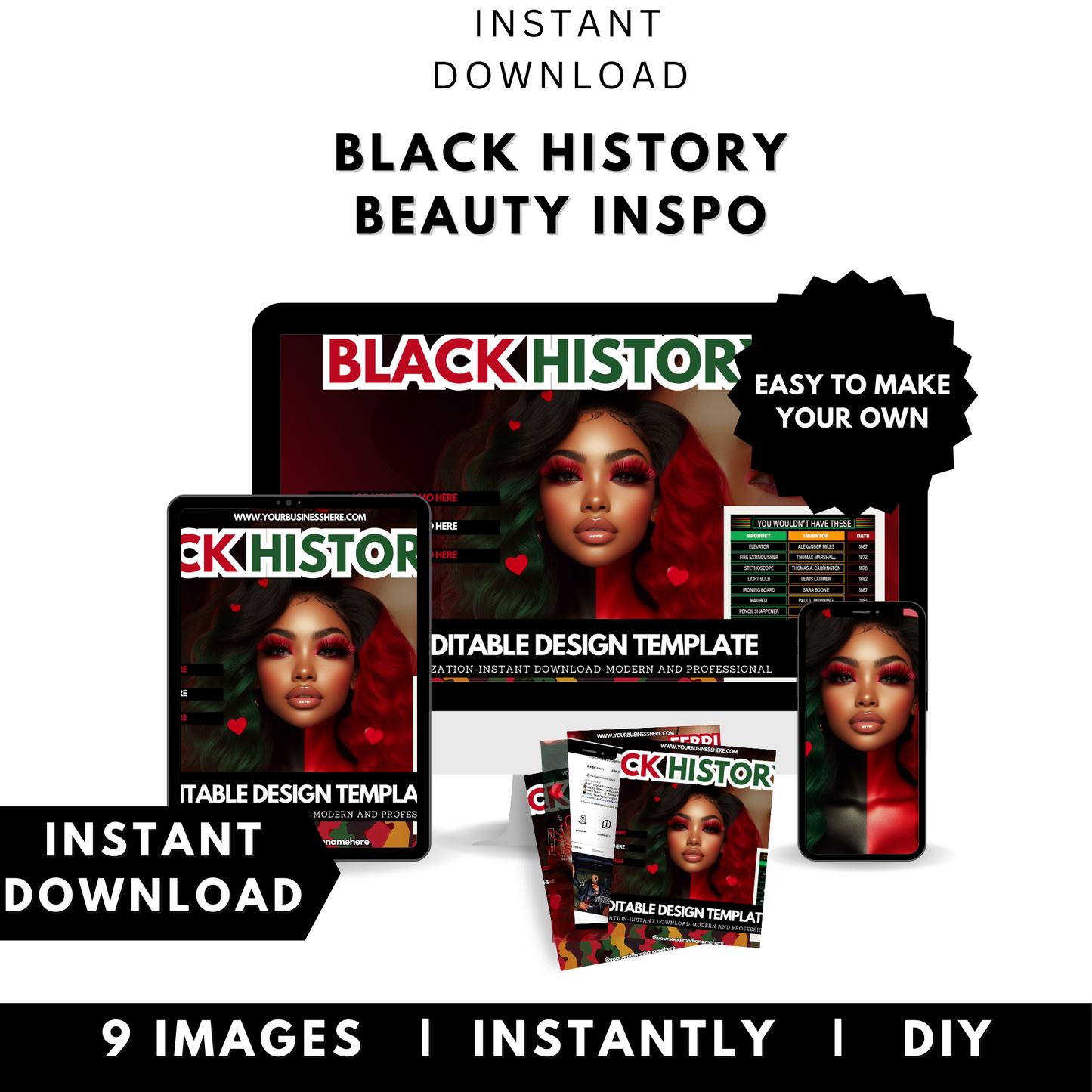 Black History Month Beauty Template